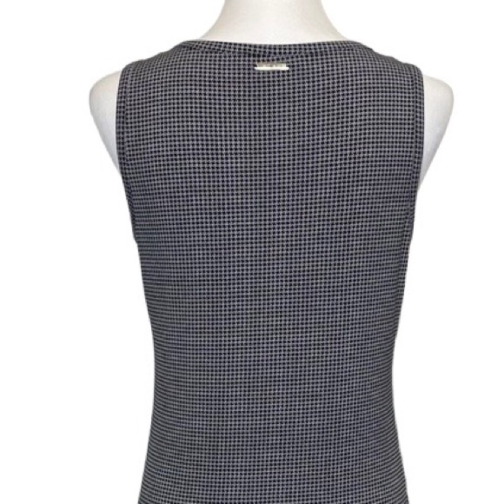 Michael by Michael Kors Houndstooth Black Sleeveless Style Dress - Picture 3 of 4